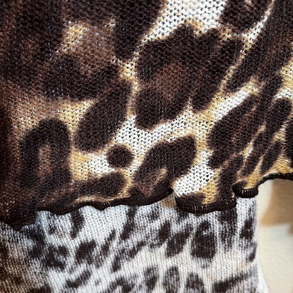 Nwt Jones New York Animal Print Open Front Cardigan Sweater - Picture 12 of 16